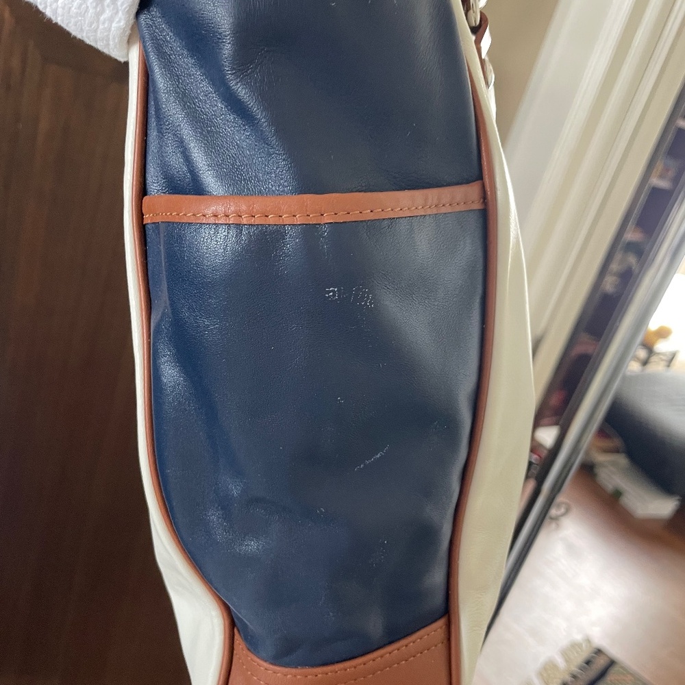 Coach Color Block Leather Tote - image 4